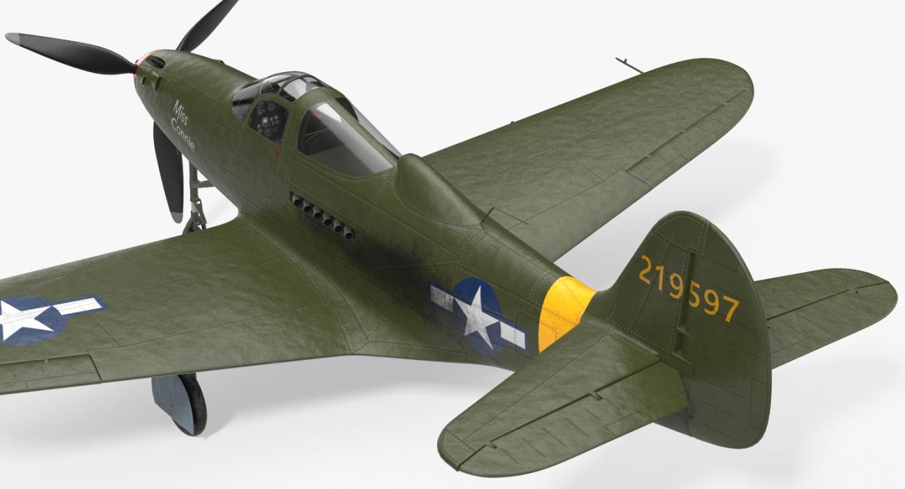 WWII Rigged Fighter Aircraft Collection 3D model