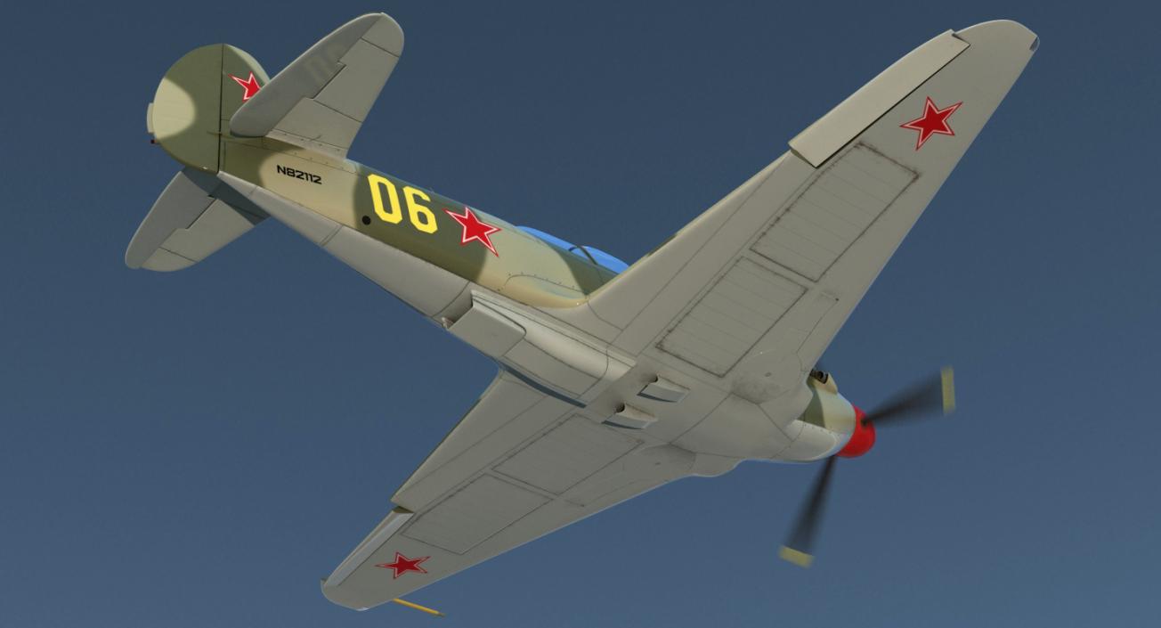 WWII Rigged Fighter Aircraft Collection 3D model