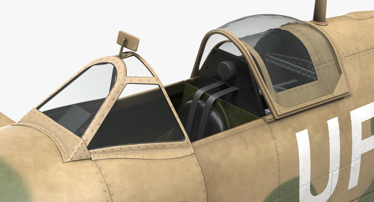 WWII Rigged Fighter Aircraft Collection 3D model