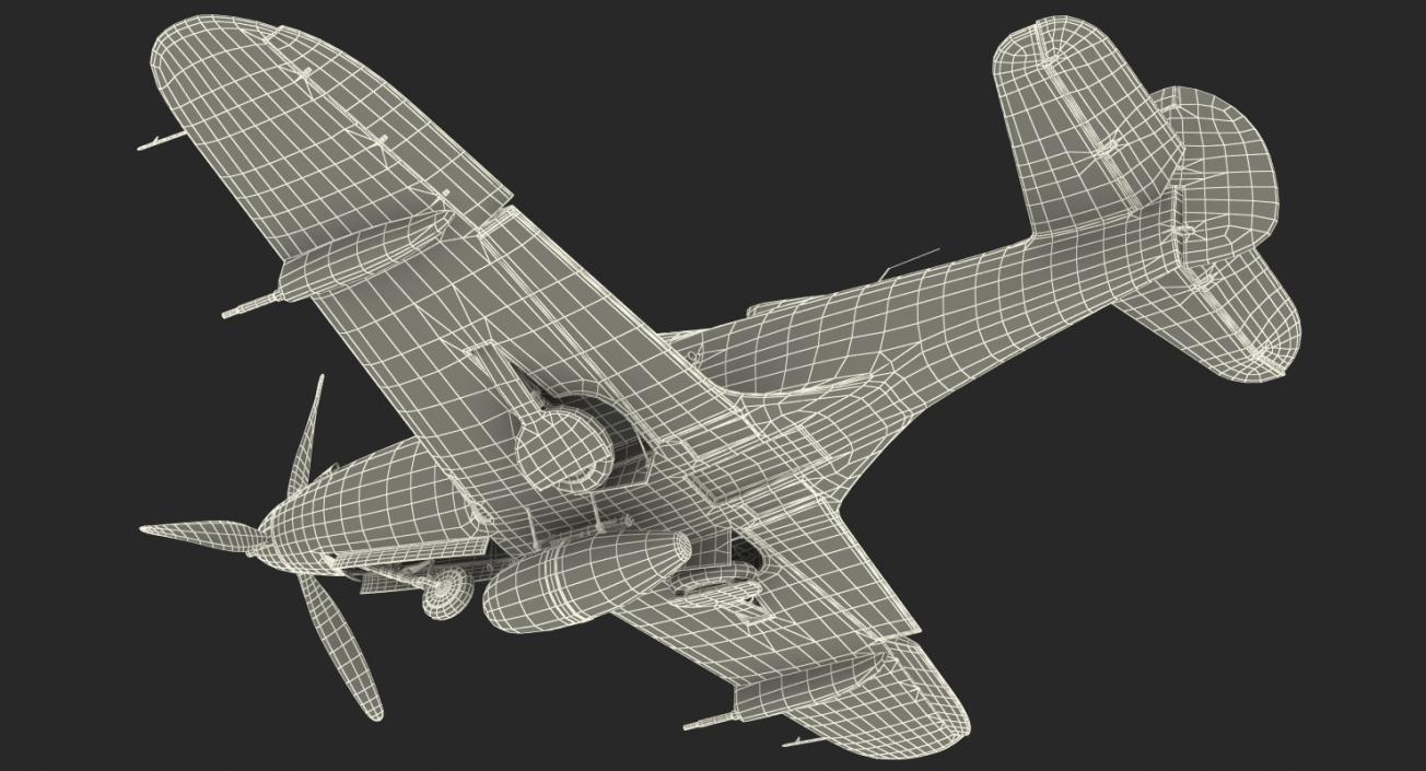 WWII Rigged Fighter Aircraft Collection 3D model