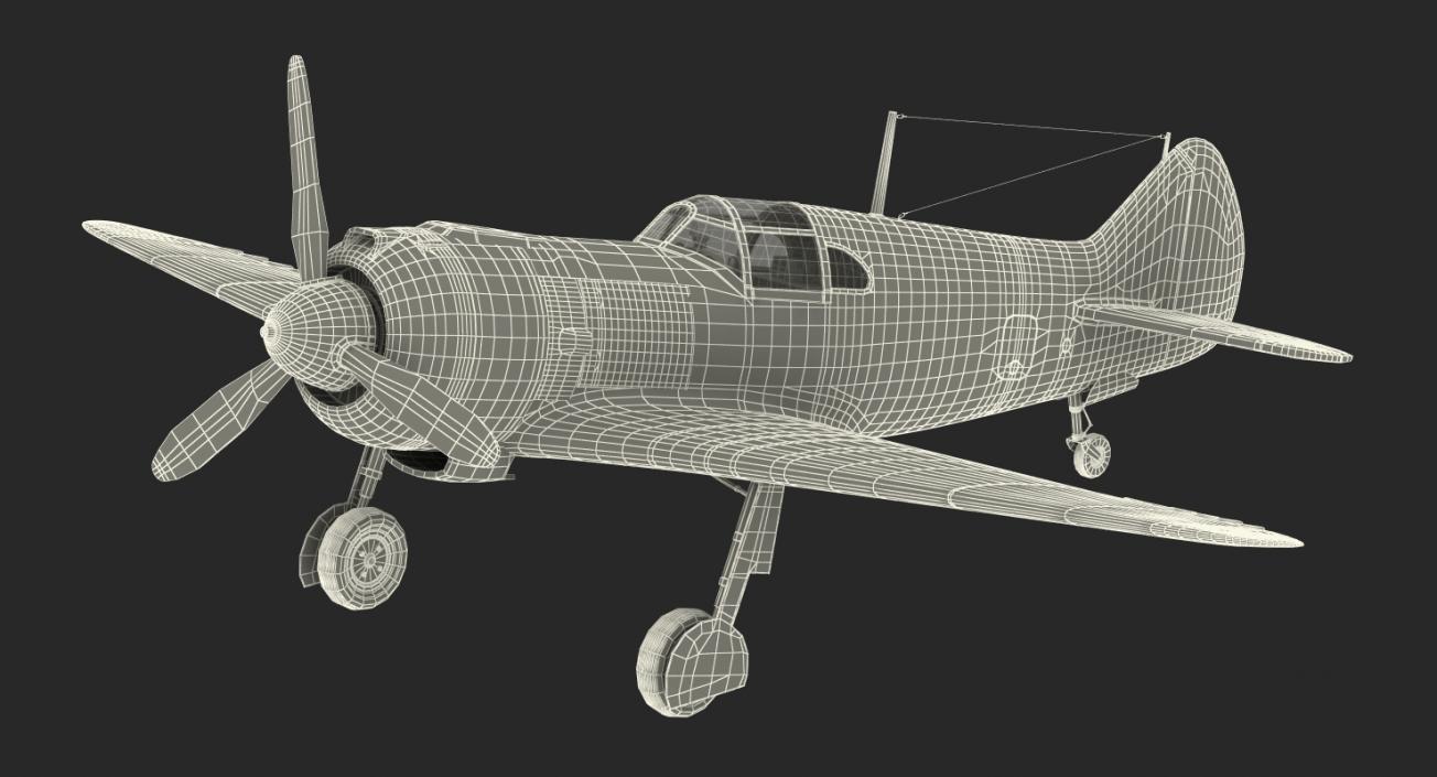 WWII Rigged Fighter Aircraft Collection 3D model