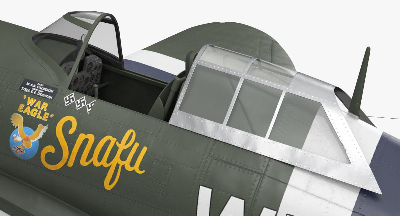 WWII Rigged Fighter Aircraft Collection 3D model