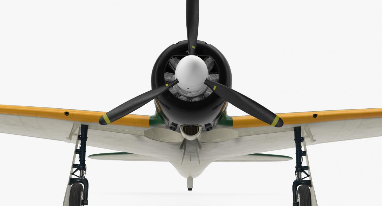 WWII Rigged Fighter Aircraft Collection 3D model