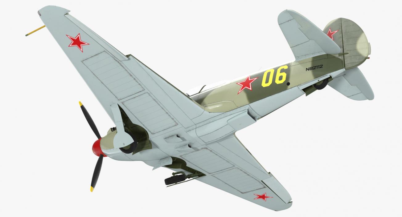 WWII Rigged Fighter Aircraft Collection 3D model