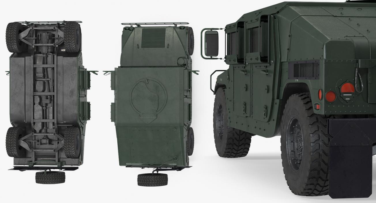 3D Humvee M1151 Simple Interior model