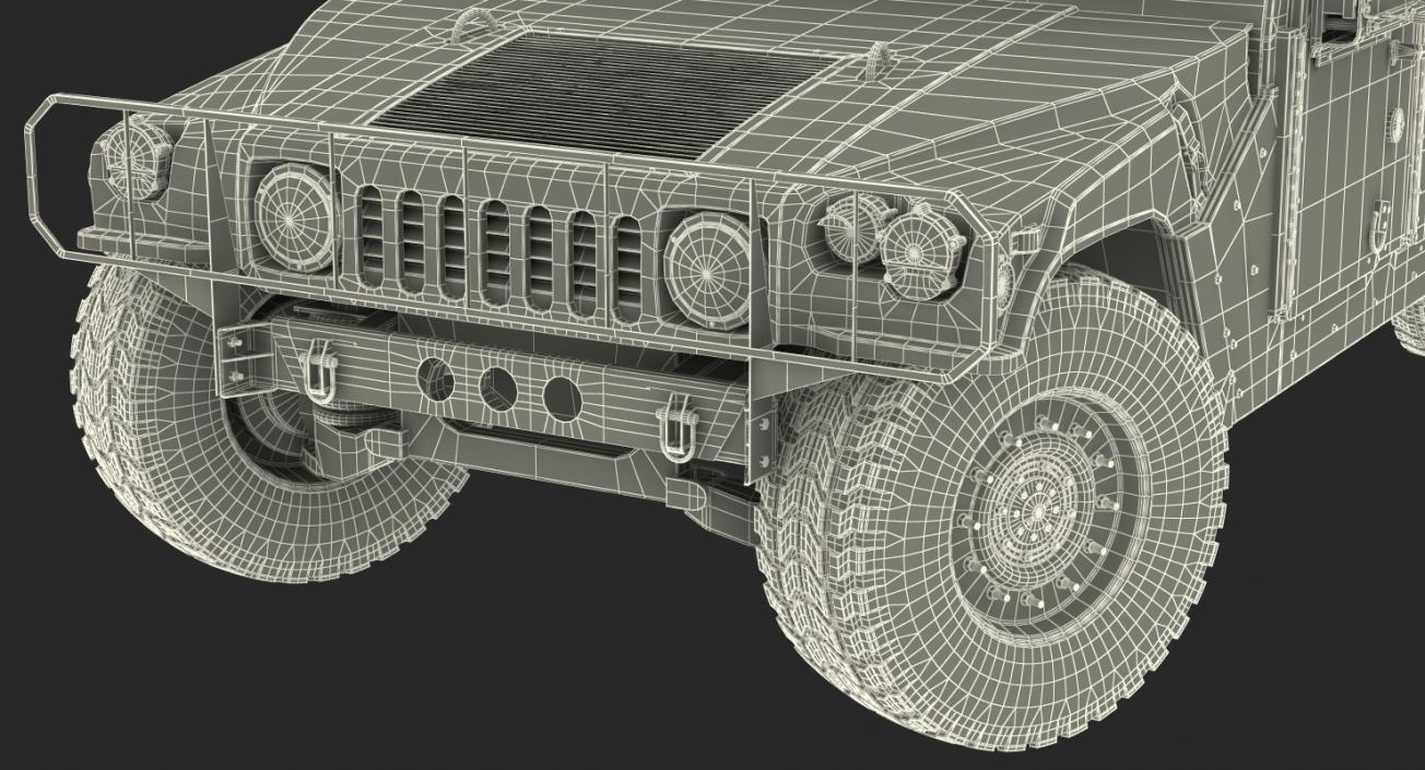 3D Humvee M1151 Simple Interior model