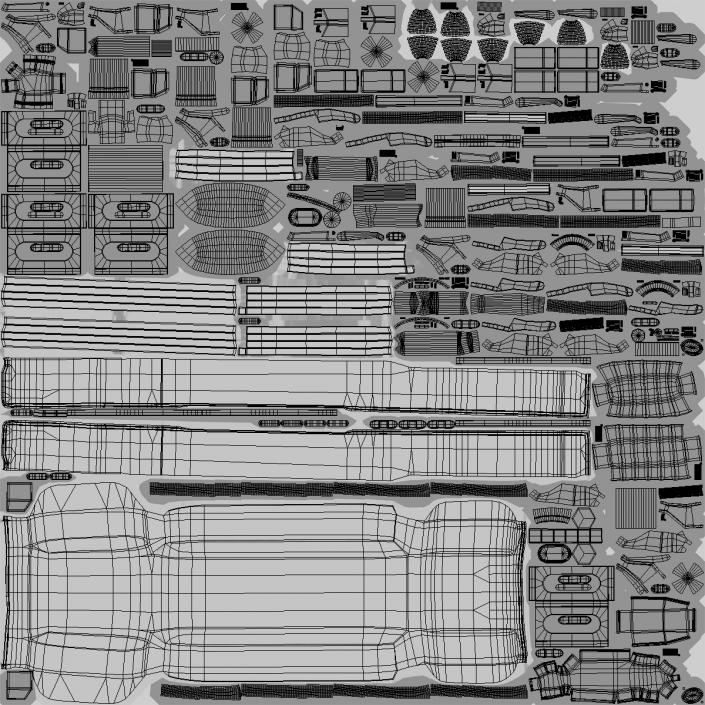 3D Humvee M1151 Simple Interior model