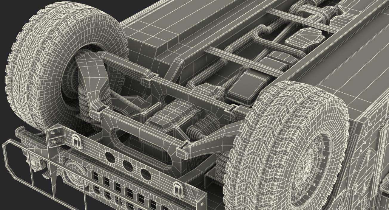 3D Humvee M1151 Simple Interior model