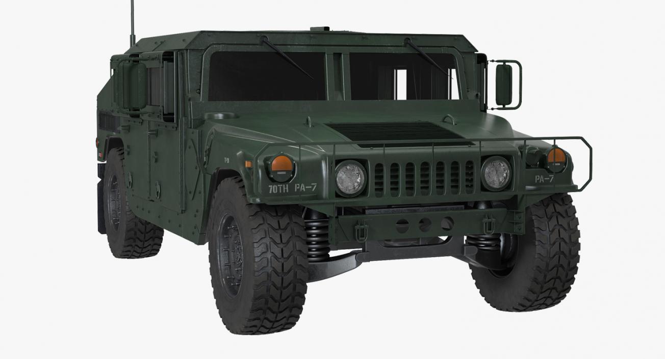 3D Humvee M1151 Simple Interior model