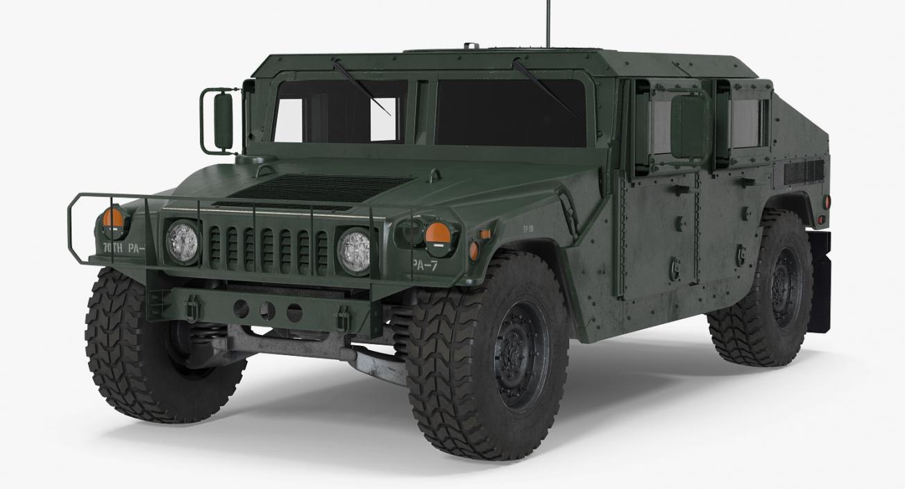 3D Humvee M1151 Simple Interior model