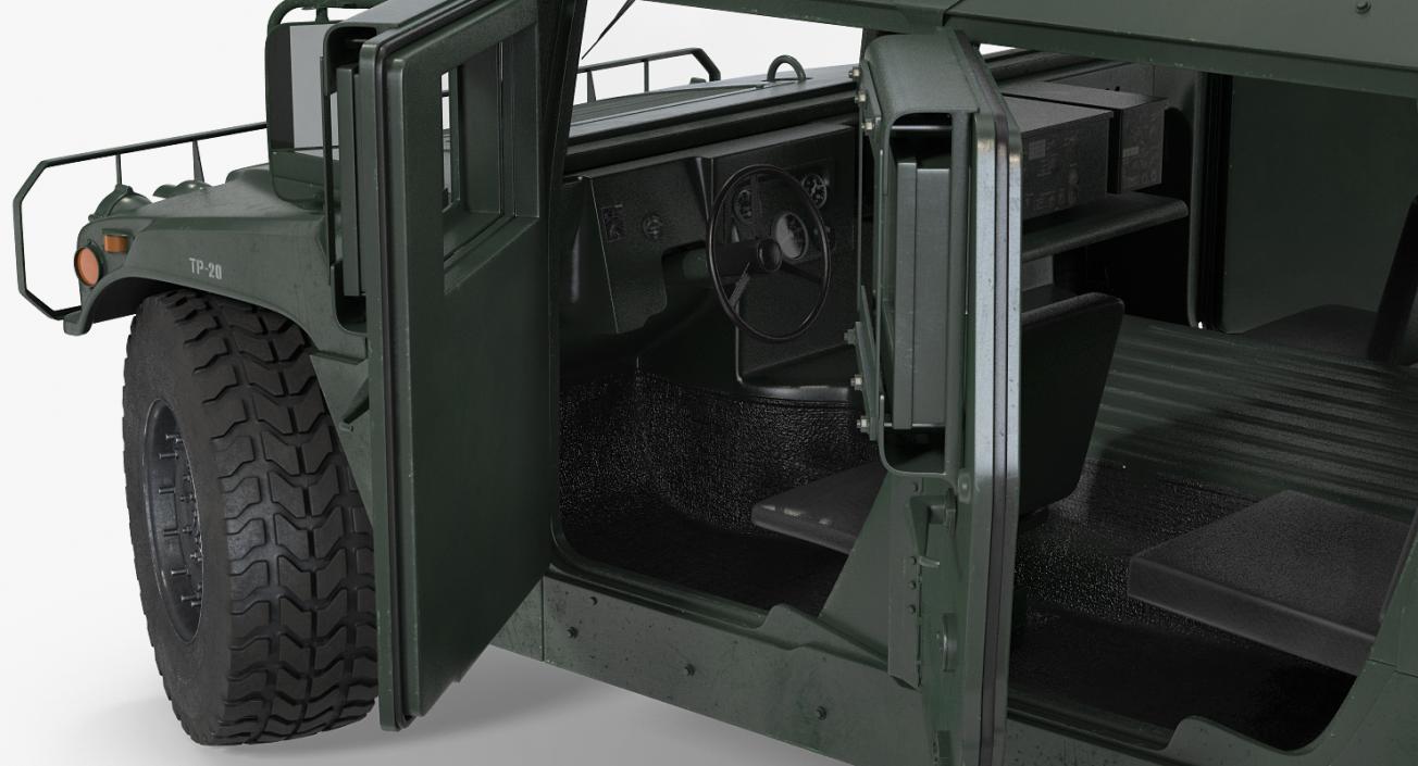 3D Humvee M1151 Simple Interior model