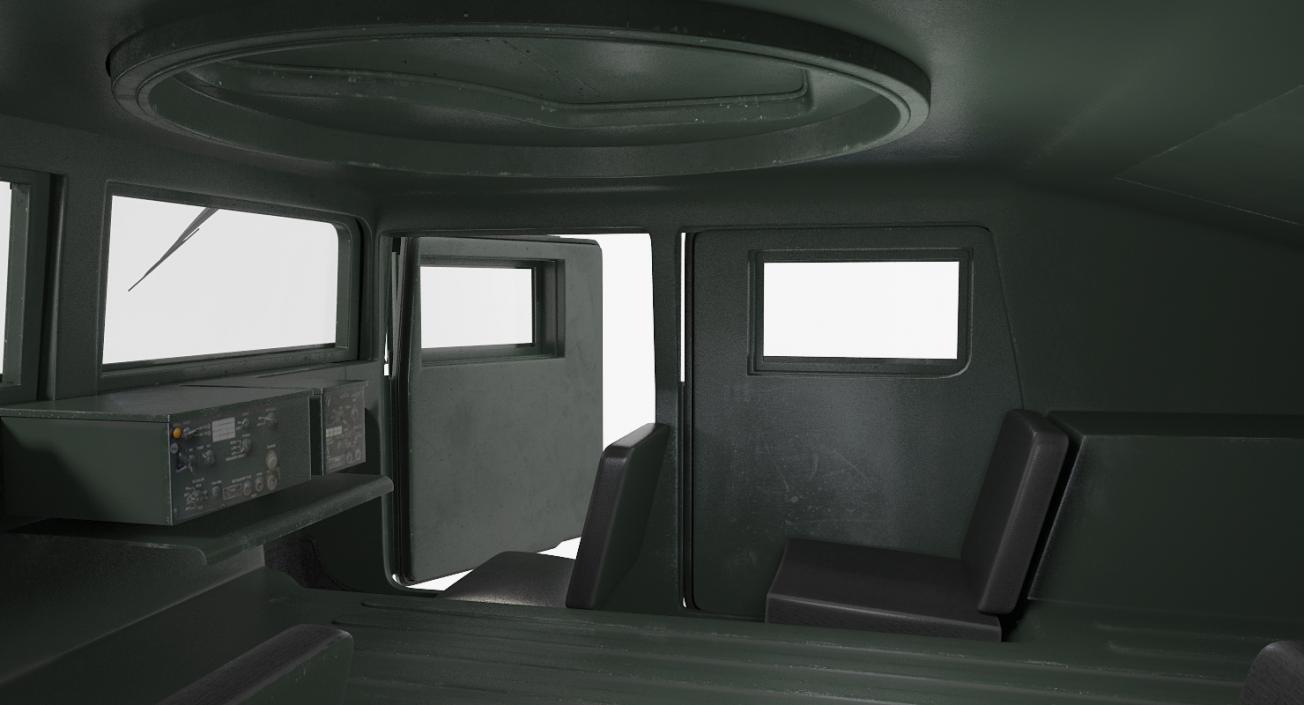 3D Humvee M1151 Simple Interior model