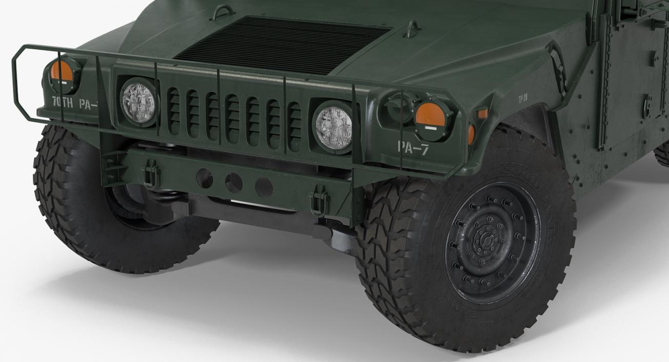 3D Humvee M1151 Simple Interior model