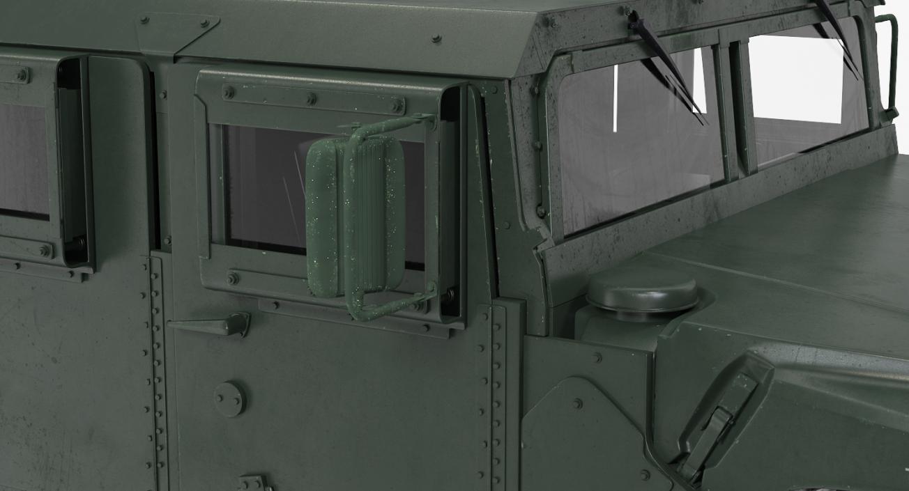 3D Humvee M1151 Simple Interior model