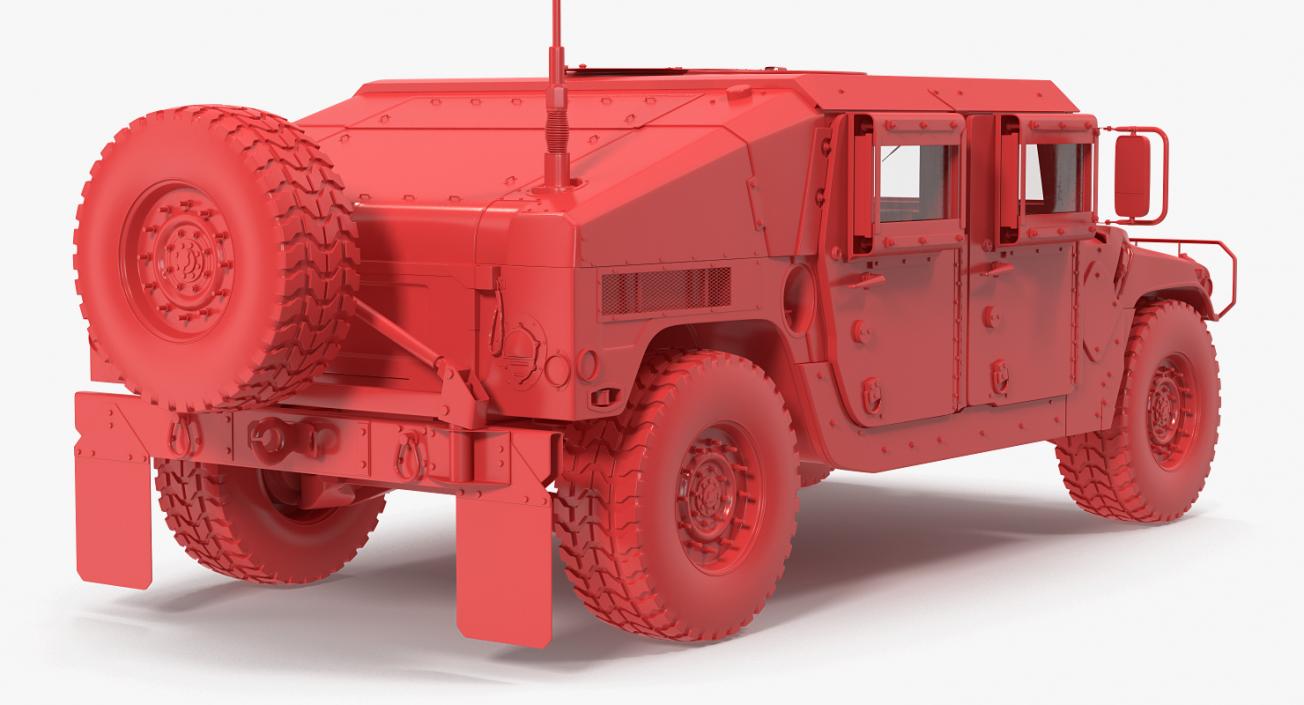 3D Humvee M1151 Simple Interior model