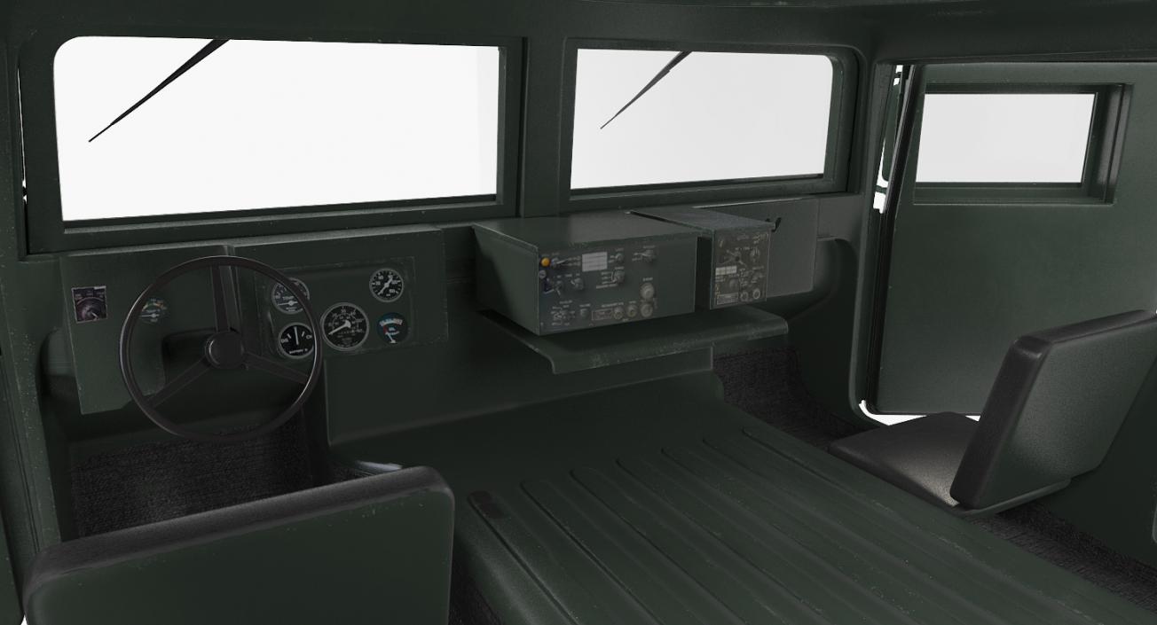 3D Humvee M1151 Simple Interior model