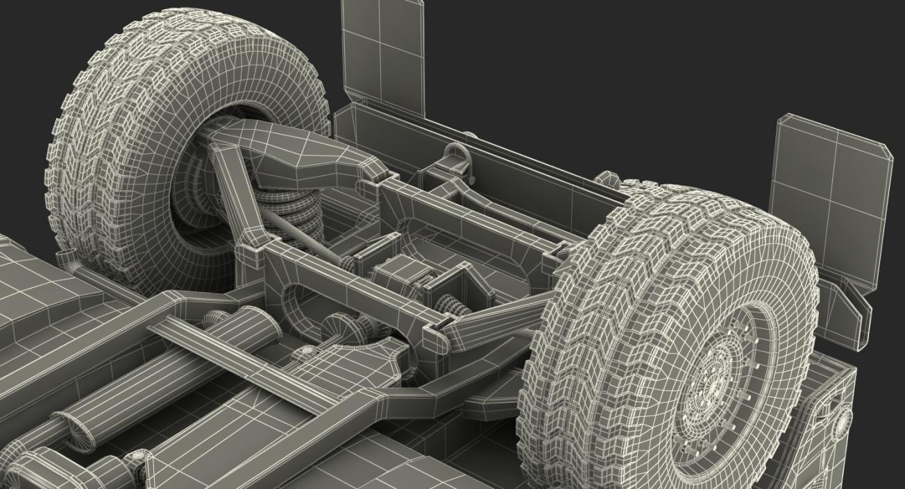 3D Humvee M1151 Simple Interior model