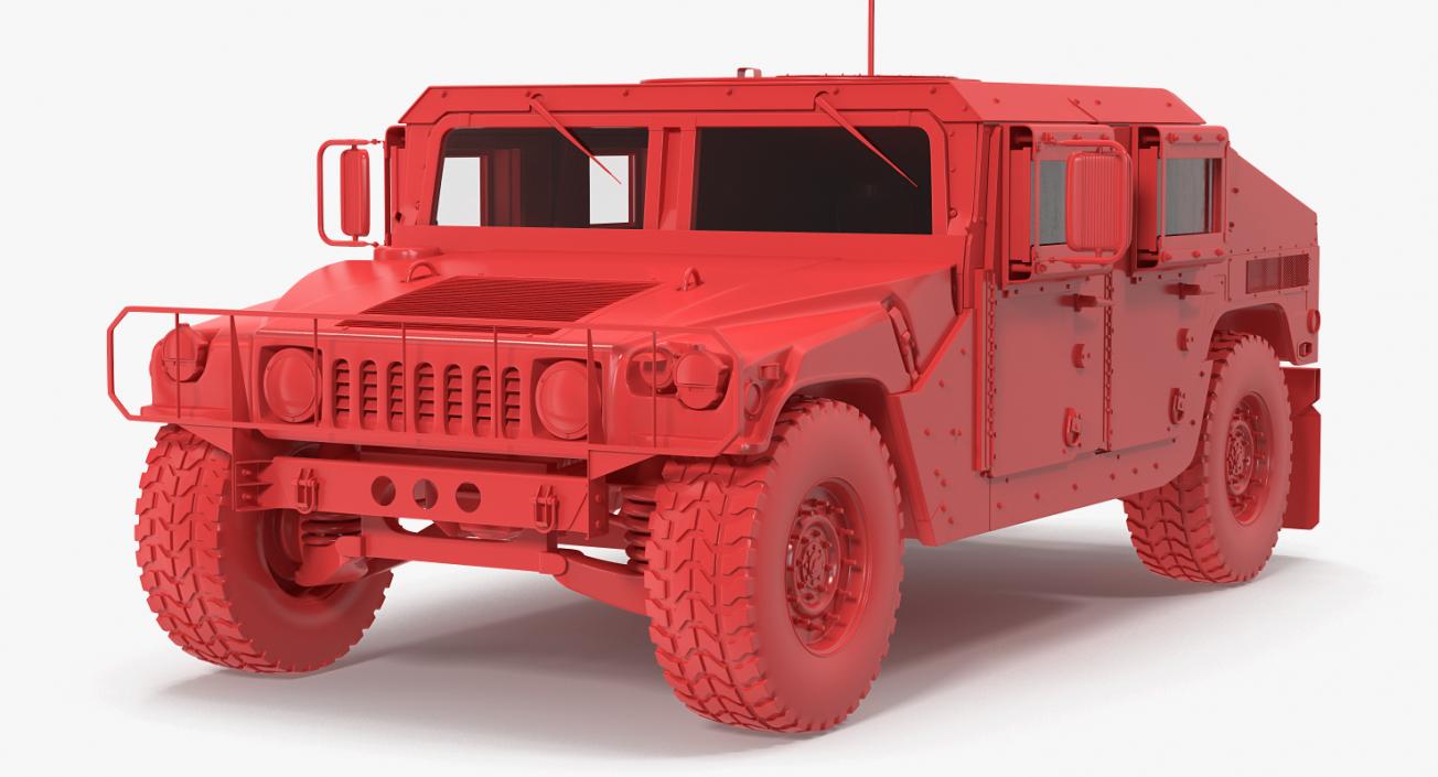 3D Humvee M1151 Simple Interior model