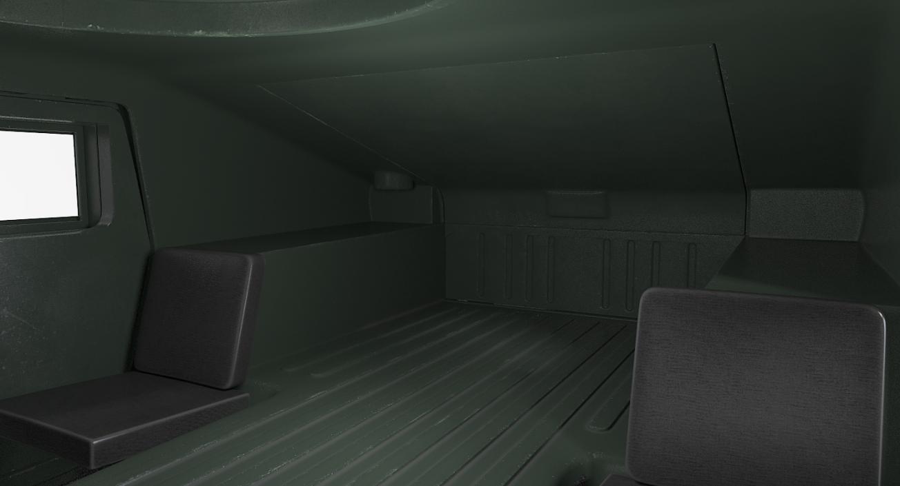 3D Humvee M1151 Simple Interior model