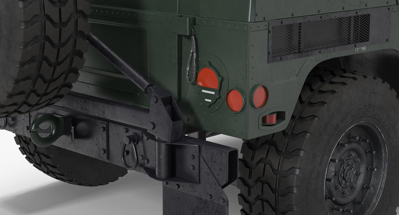 3D Humvee M1151 Simple Interior model