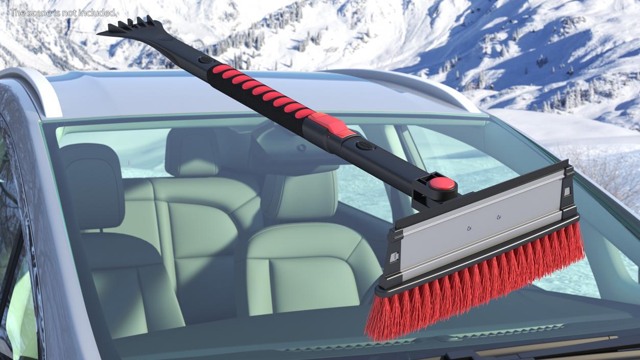 3D Extendable Snow Brush Ice Scraper model