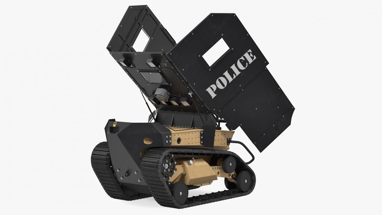 3D model RBS1 SWAT BOT Robotic Ballistic Shield Rigged