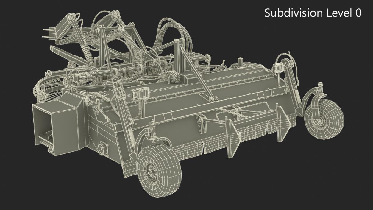 3D Agricultural Beet Harvester Tool Green model