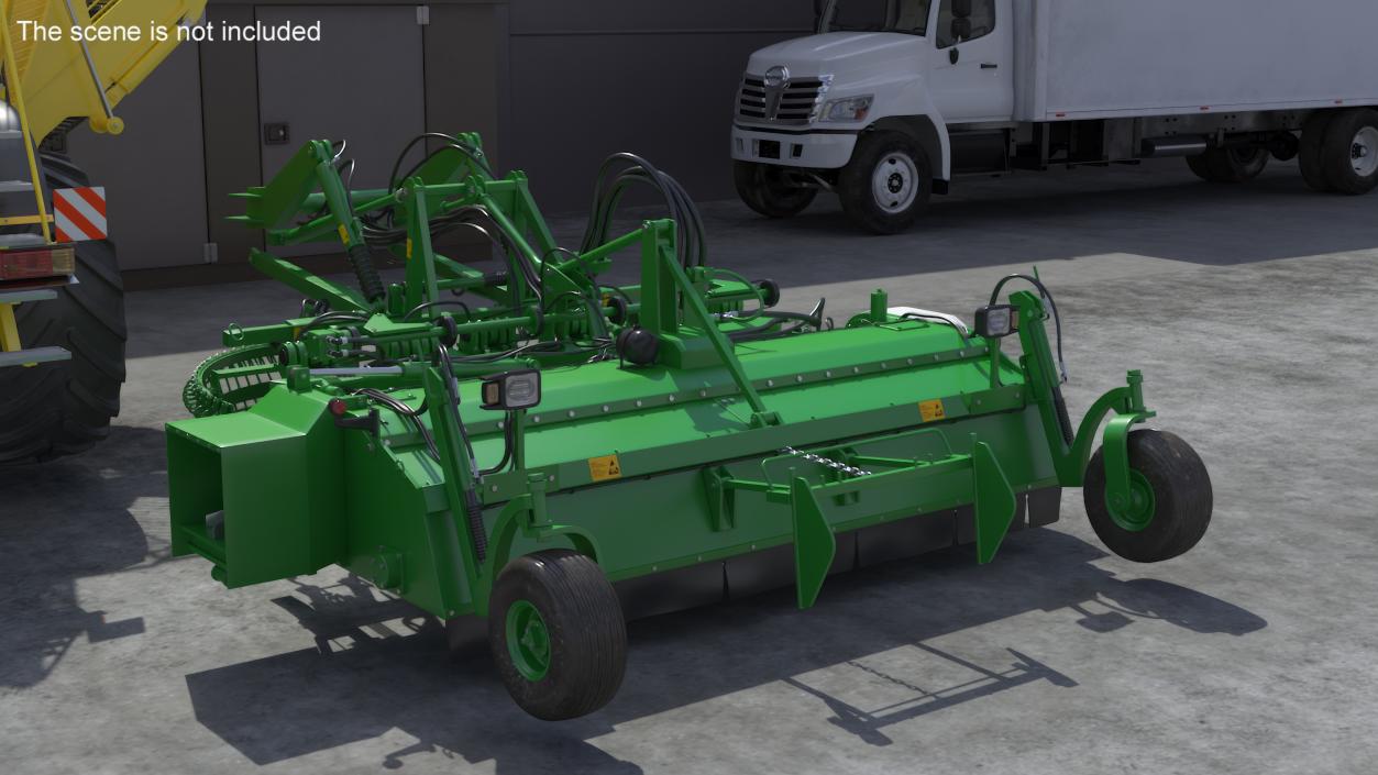 3D Agricultural Beet Harvester Tool Green model