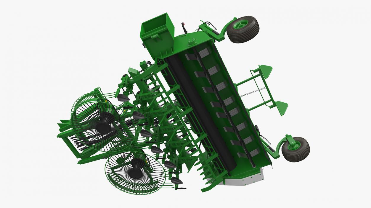 3D Agricultural Beet Harvester Tool Green model