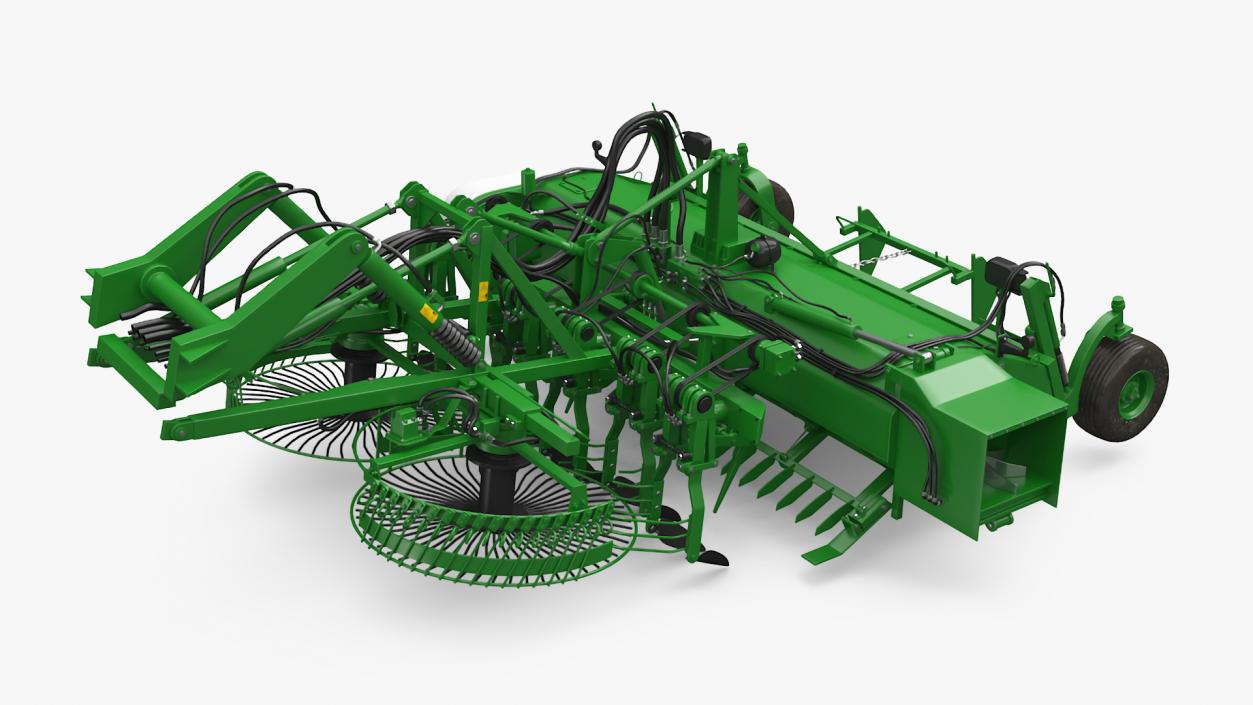 3D Agricultural Beet Harvester Tool Green model