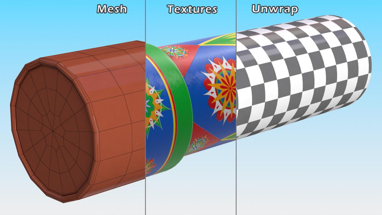 Classic Tin Kaleidoscope 3D model