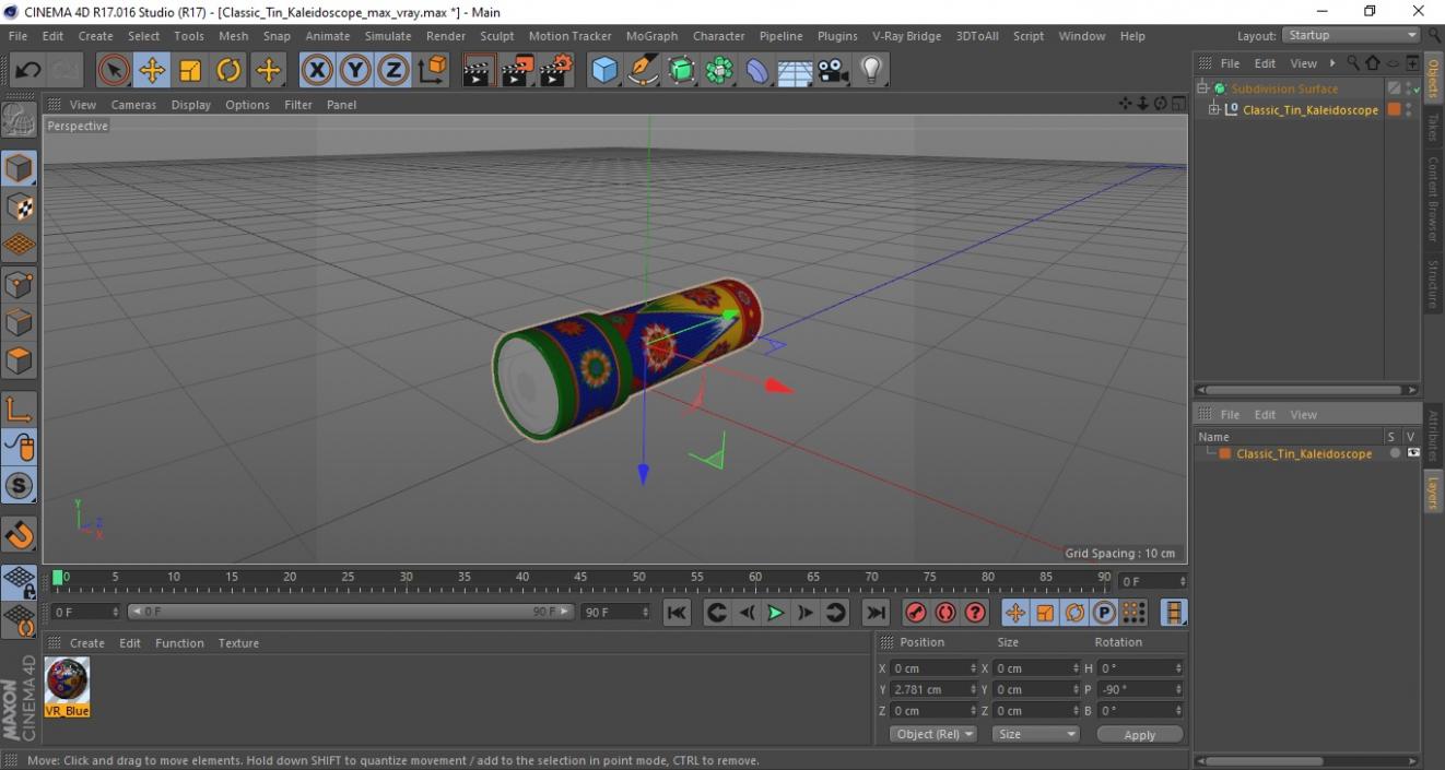 Classic Tin Kaleidoscope 3D model