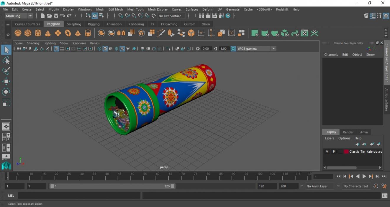 Classic Tin Kaleidoscope 3D model