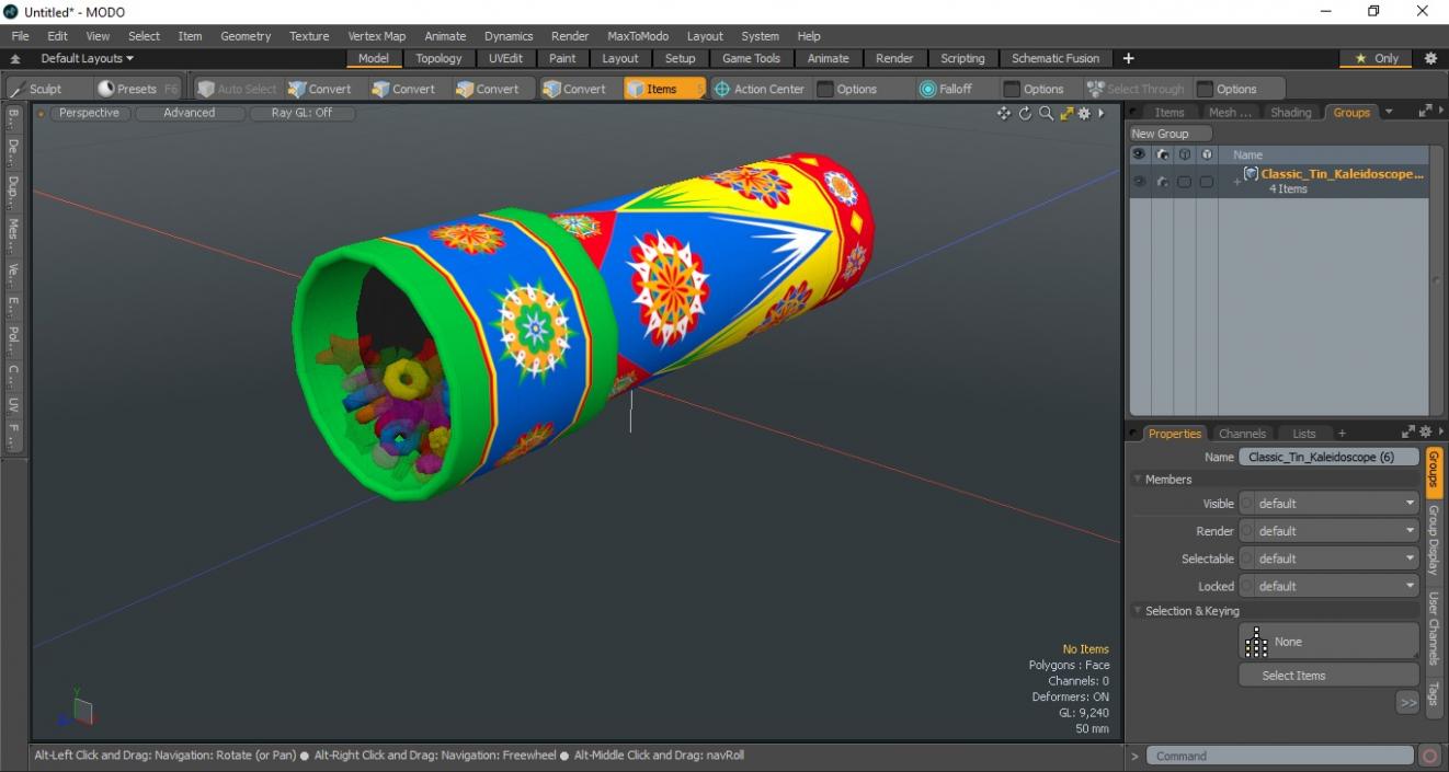 Classic Tin Kaleidoscope 3D model