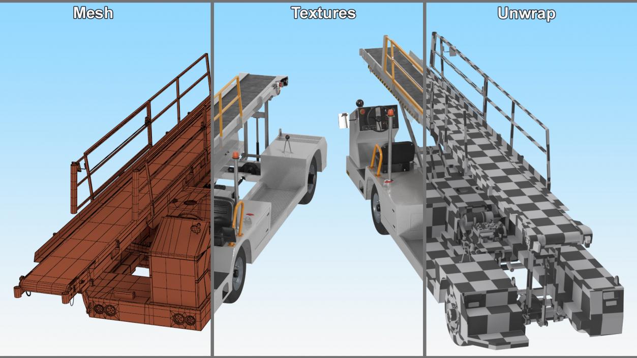 TLD Aircraft Baggage Belt Loader 3D