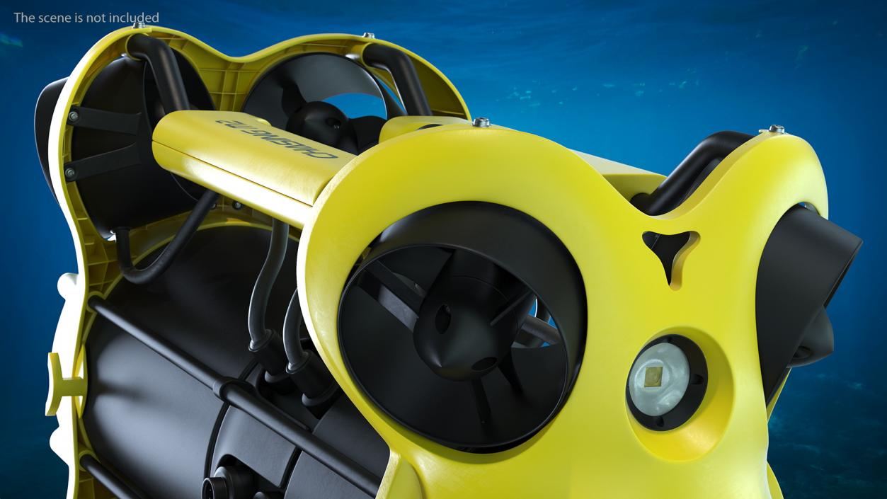 3D Chasing M2 Underwater Drone with Grabber Arm Rigged