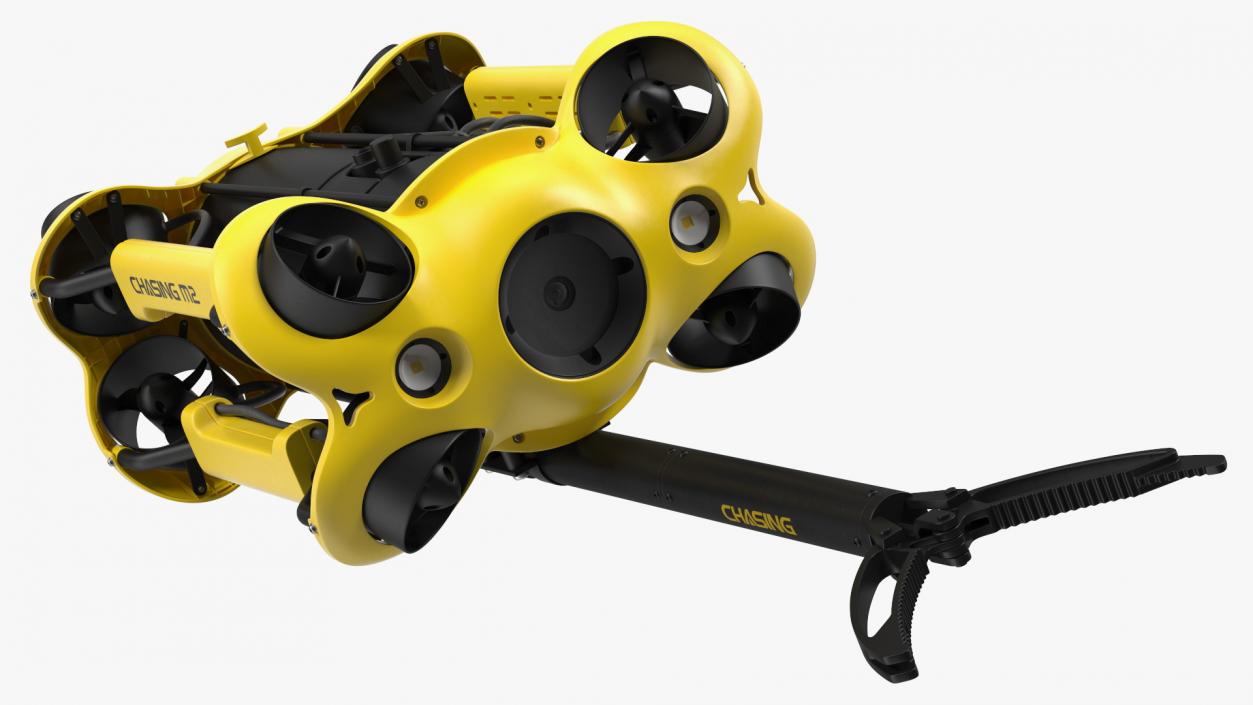 3D Chasing M2 Underwater Drone with Grabber Arm Rigged