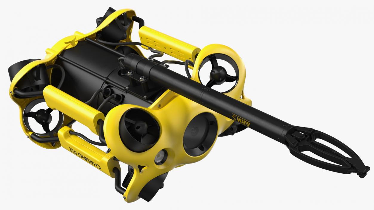 3D Chasing M2 Underwater Drone with Grabber Arm Rigged