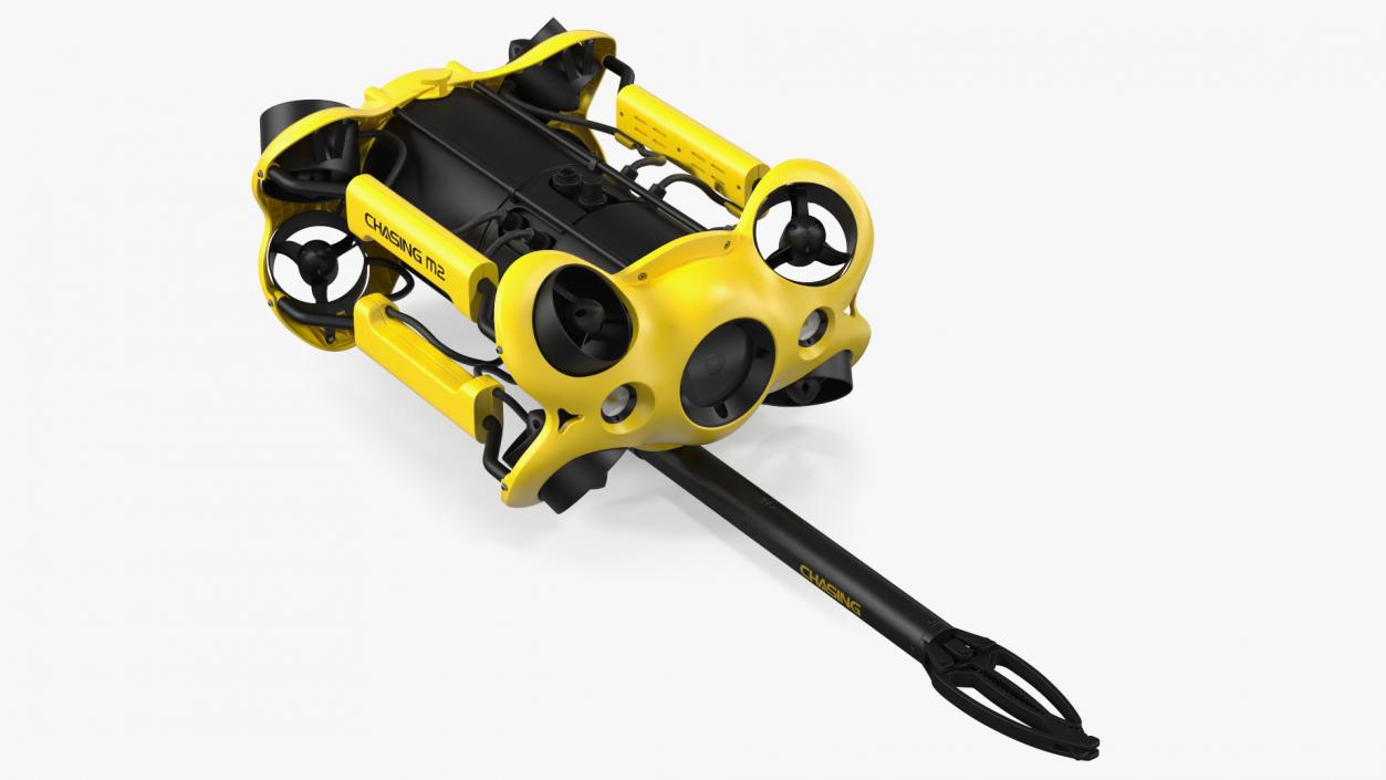 3D Chasing M2 Underwater Drone with Grabber Arm Rigged