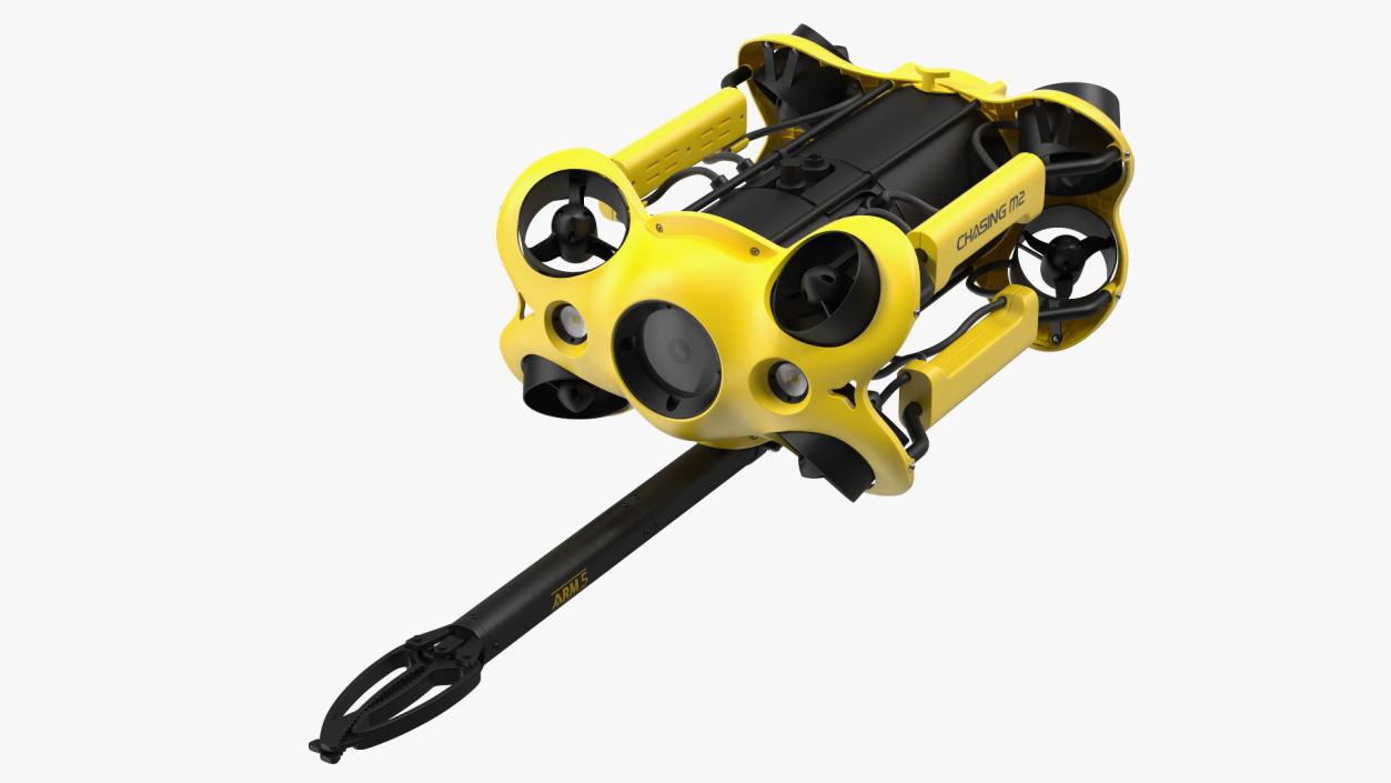 3D Chasing M2 Underwater Drone with Grabber Arm Rigged