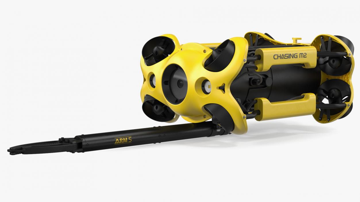 3D Chasing M2 Underwater Drone with Grabber Arm Rigged