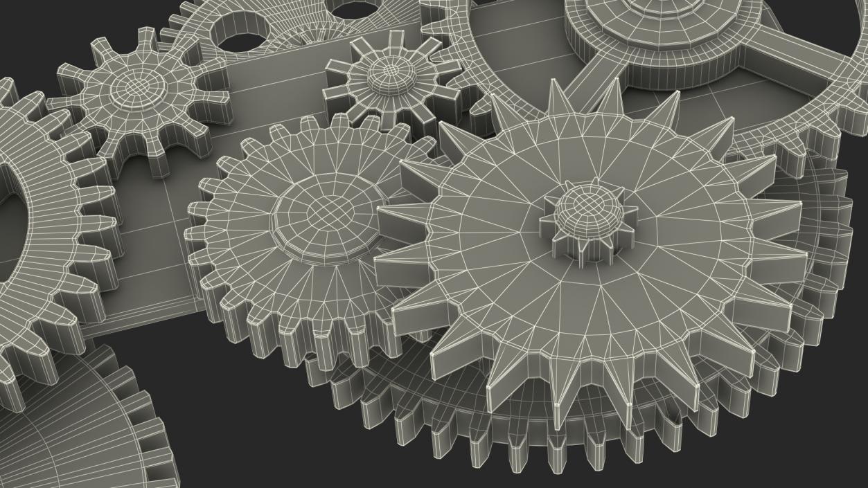 3D model Gear Mechanism Mixed