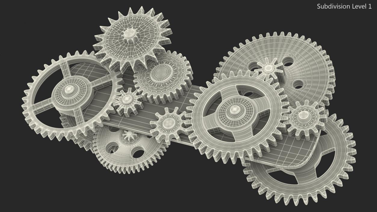 3D model Gear Mechanism Mixed