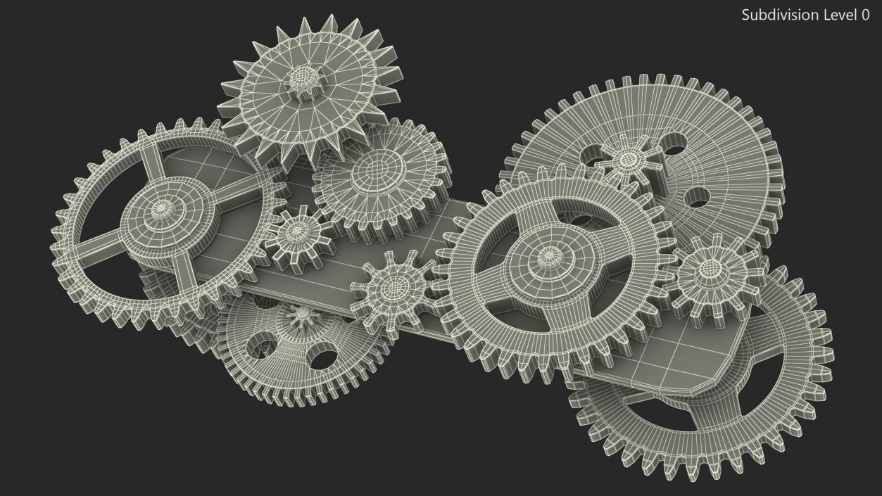 3D model Gear Mechanism Mixed