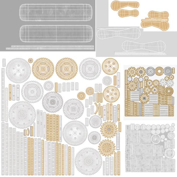 3D model Gear Mechanism Mixed