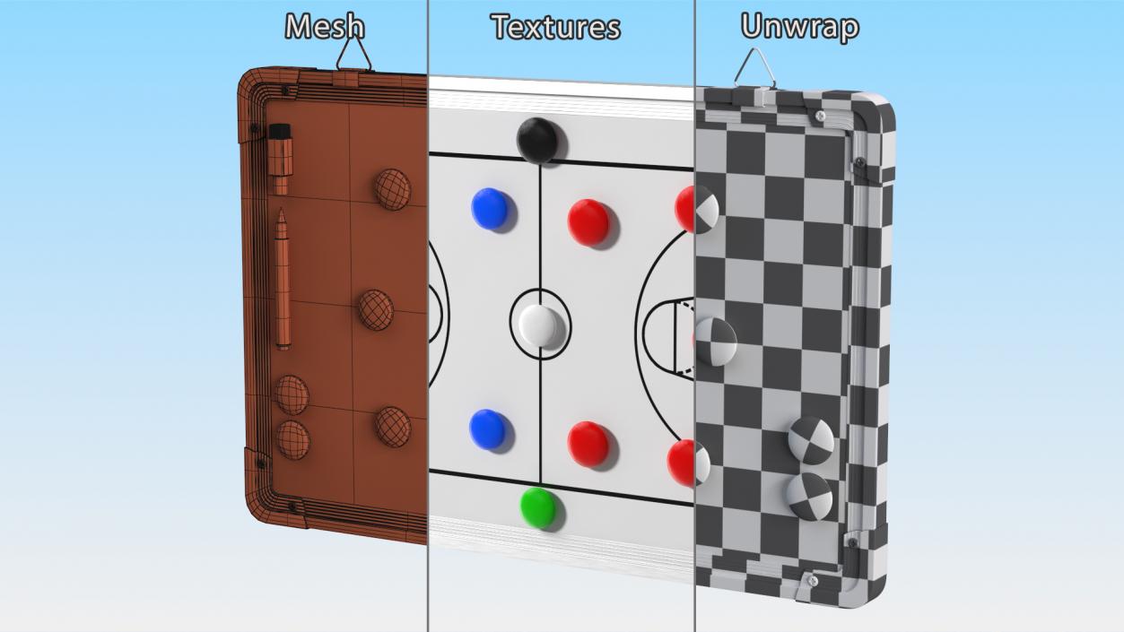 Basketball Wall-Mounted Coaching Board Fur 3D