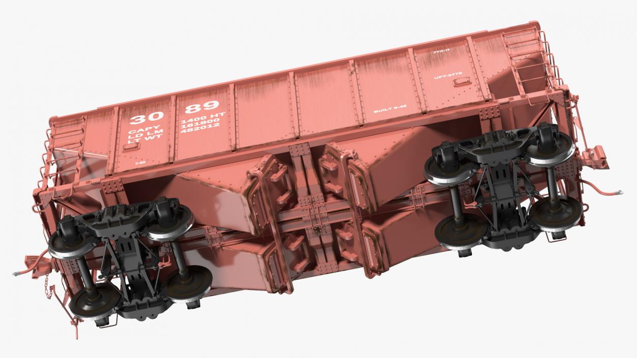 3D Railway Hopper Car model