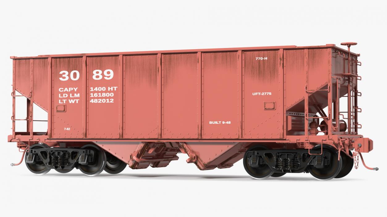 3D Railway Hopper Car model