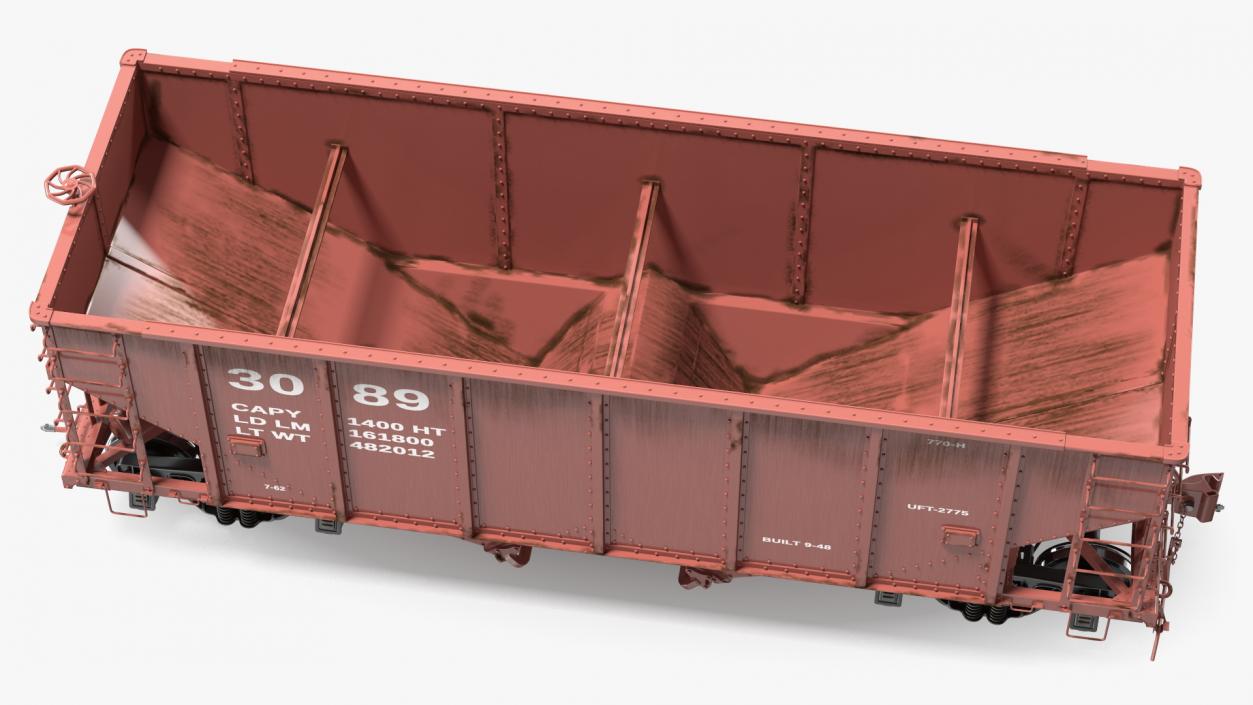 3D Railway Hopper Car model