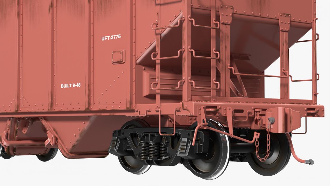 3D Railway Hopper Car model